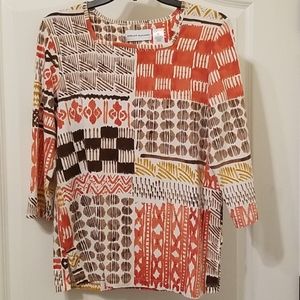 Alfred Dunner 3/4 Sleeve Top